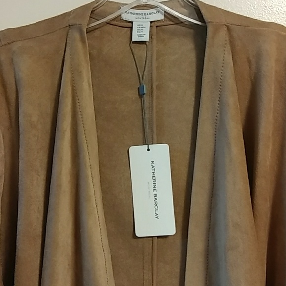 NWT Silky Soft Faux Suede Open Front Blazer - Picture 2 of 8